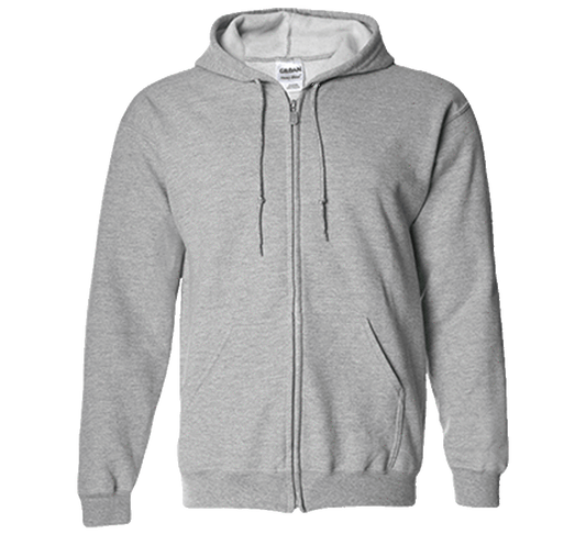 Customizable Gildan Zip Up Hooded Sweatshirt