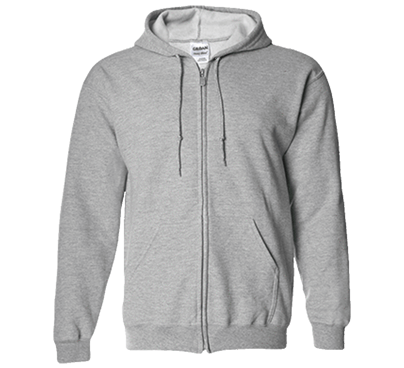 Customizable Gildan Zip Up Hooded Sweatshirt